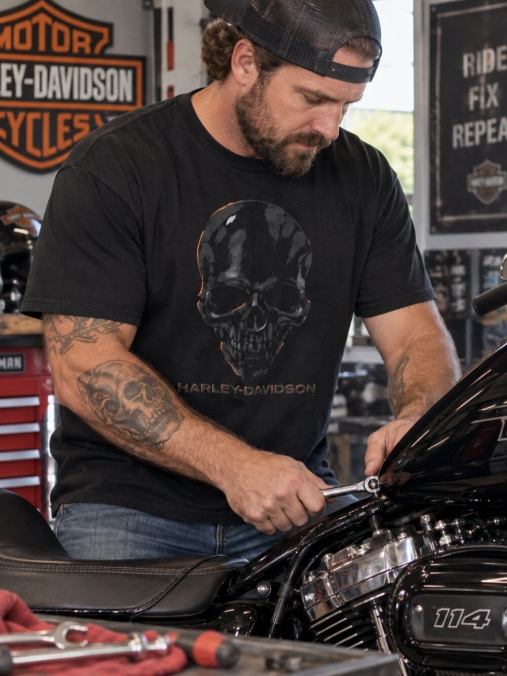 HARLEY-DAVIDSON "GASOLINE ALLEY" TEE- XL